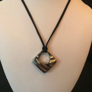 Lia Sophia - Hematite Black Corded Necklace